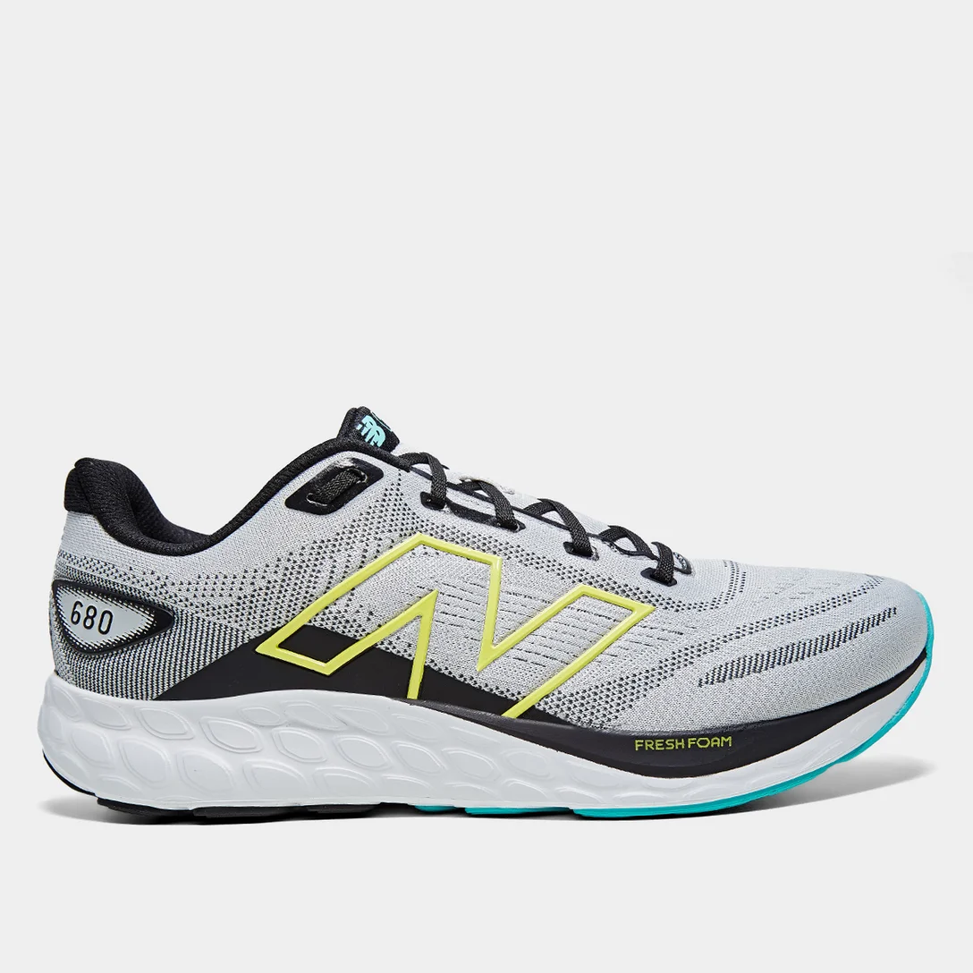 Tênis New Balance Fresh Foam 680 V8 Masculino - Cinza+Preto